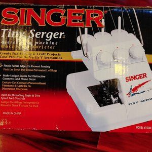 SINGER TINY SERGER TS380 Plus Overedging Sewing Machine With Box
